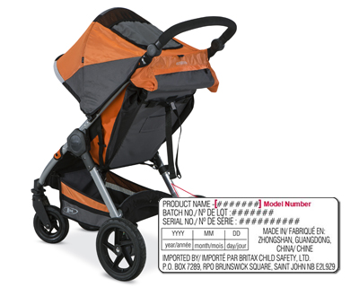 Bob Motion Stroller Date of Manufacture Location