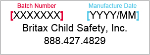 Baby carrier serial number location and format