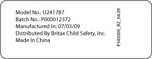 stroller serial number location and format