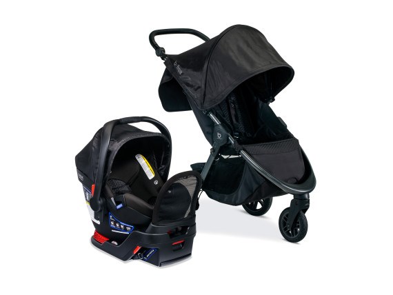 B-Free & B-Safe Gen2 - Midnight -  Car Seat and Stroller   Right Facing 