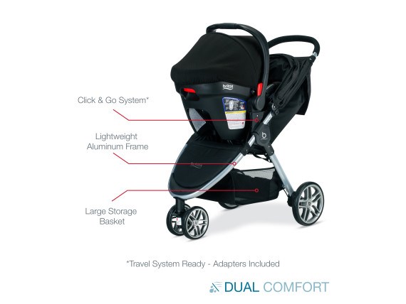 2017 B-Agile 3 / B-Safe 35 Travel System - Features3