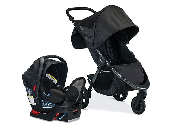 B-Free Travel System- Midnight-  Right Facing - Side by Side